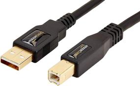 img 4 attached to 🖨️ Black USB Printer Cable - Amazon Basics 2.0, 6 Feet (1.8 Meters), A-Male to B-Male Cord