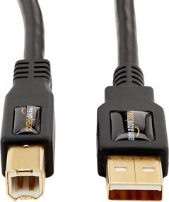 img 3 attached to 🖨️ Black USB Printer Cable - Amazon Basics 2.0, 6 Feet (1.8 Meters), A-Male to B-Male Cord