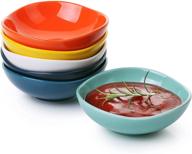 🎨 optimized ceramic condiment dishes with vibrant dipping colors logo