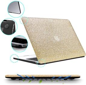 img 1 attached to 😍 B BELK MacBook Air 13 Inch Case - Bling Sparkly Crystal Leather Shell with Keyboard Cover, A1466 A1369 - 2010-2017 Release