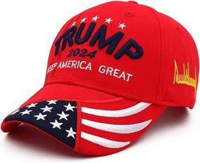 img 2 attached to 🧢 Trump 2024 Hat: Show Support for Donald Trump's Re-election with MAGA Camo Baseball Cap - Keep America Great in 2024!