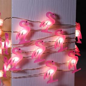 img 1 attached to 🦩 SILVERSTRO Flamingo Lights - 10FT 30LEDs, USB & Battery Powered Fairy Lights with Remote, Cute Night Lights for Home, Wedding, Birthday, Xmas Decor - Flamingo Party Theme (Warm White)