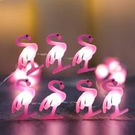 🦩 silverstro flamingo lights - 10ft 30leds, usb & battery powered fairy lights with remote, cute night lights for home, wedding, birthday, xmas decor - flamingo party theme (warm white) логотип