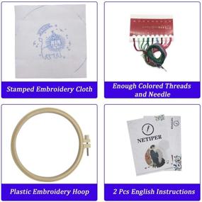 img 2 attached to 🦁 Enhance Your Embroidery Skills with the Netiper Full Range of Embroidery Starter Kit (Lion)