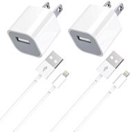 🔌 [2pack] apple mfi certified lightning to usb cable 6.6ft fast charger, esbeecables rapid usb wall charger travel adapter block - compatible with iphone12/11 xs/xs max/xr/x 8/7/6/6s plus se logo