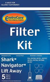 img 2 attached to High-Quality EnviroCare Replacement Vacuum Filters for Shark Navigator Lift-Away NV350, NV351, NV352, NV355, NV356, NV356E, NV357 - Includes 2 Foam and 2 Felt Filters, Plus 1 Hepa Filter. Perfectly Replaces Shark Part #Xff350 &amp; Xhf350