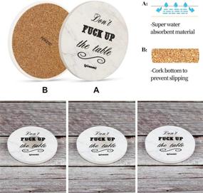 img 2 attached to 🍻 Absorbent Drink Coasters (6-Piece Set with Holder) – Perfect Housewarming Gifts and Living Room Decorations, Ideal for Man Caves, Weddings, and Registry