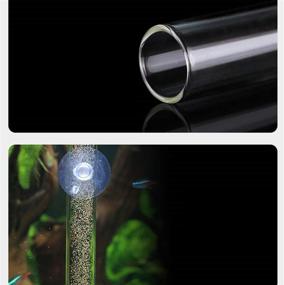 img 2 attached to 🐠 Ailindany 300mm Fish Feeder Tube: Clear Glass Feeder for Aquarium Fish Tank & Shrimp Feeding - Includes 2 Suction Cups