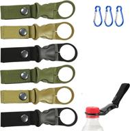 🧗 ubrand 6pcs bottle hanging buckle clip - outdoor portable water bottle holder keychain belt with nylon webbing strap for camping, hiking, and mountaineering логотип