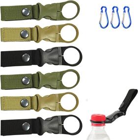 img 4 attached to 🧗 Ubrand 6PCS Bottle Hanging Buckle Clip - Outdoor Portable Water Bottle Holder Keychain Belt with Nylon Webbing Strap for Camping, Hiking, and Mountaineering