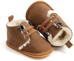 img 2 attached to 👶 Zoolar Baby Warm Booties: Cozy Fur Lace Up Boots for Newborn Boys and Girls