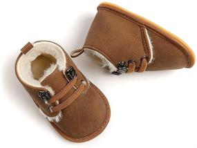 img 1 attached to 👶 Zoolar Baby Warm Booties: Cozy Fur Lace Up Boots for Newborn Boys and Girls