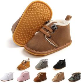 img 4 attached to 👶 Zoolar Baby Warm Booties: Cozy Fur Lace Up Boots for Newborn Boys and Girls