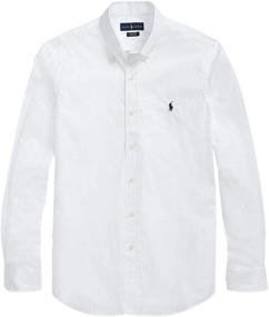 img 4 attached to 👔 Stylish Polo Ralph Lauren Poplin BlueEndtoEnd Shirt: A Timeless Classic