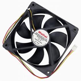 img 2 attached to 🖥️ Wathai 120mm x 25mm FG 12V 3Pin DC Computer Case Fan for CPU Cooling with Metal Finger Guard Grill