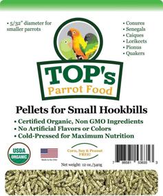img 1 attached to 🐦 Organic Non-GMO Parrot Food Pellets for Small Hookbills - Peanut, Soy & Corn Free, USDA Certified