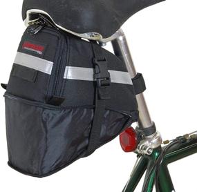 img 1 attached to 🚲 Bushwhacker Tacoma - Large Expandable Seat Bag for Bicycle - Reflective Trim & Light Clip Attachment - Cycling Saddle Pack with Under Seat Wedge - Bike Rear Saddle Frame and Front Accessories