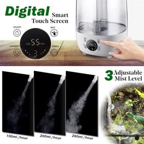 img 2 attached to 🦎 IC ICLOVER Reptile Fogger: 4L Humidifier & Mister for Terrariums - Adjustable Humidity, Ultra Quiet Operation - Ideal for Amphibians, Herps, and Vivariums