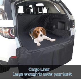 img 3 attached to J&C SUV Cargo Liner for Dogs: Scratchproof & Waterproof Pet Cargo Cover for SUVs, Cars, Vans with Bumper Flap Protector - Ultimate Dog Seat Cover Mat