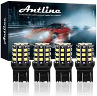 antline 7443 7440 t20 992 7441 7444 w21w лампочки led белого цвета - супер яркие 1000 люмен для фонарей заднего хода, стоп-сигналов, поворотников (упаковка из 4 штук) логотип