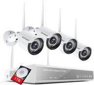 📷 8 channel 1080p wireless security camera system | safevant wireless nvr with 4pcs 2mp ip cameras | night vision, motion detection | 1tb pre-installed hdd logo