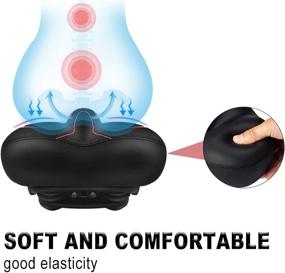 img 2 attached to Karetto Bike Seat - Wide Memory Foam Waterproof Padded Saddle for Men and Women | Soft Bicycle Cushion with Dual Shock Absorbing Rubber Balls | Universal Fit for Indoor and Outdoor Bikes