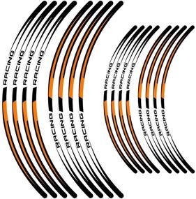 img 3 attached to KETABAO MX Bike Rim Tape R02 Decals Stickers Protector 21 18 Inch Compatible With CRF250 F L CRF250RX CRF250X (Orange)