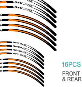 img 2 attached to KETABAO MX Bike Rim Tape R02 Decals Stickers Protector 21 18 Inch Compatible With CRF250 F L CRF250RX CRF250X (Orange)