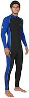 π ecostinger men's sun protective stinger swimsuit dive skin - chlorine resistant, upf50+ - black and royal logo