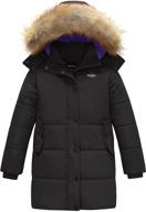 wantdo water-resistant winter coat for girls | thicken fleece-lined puffer jacket логотип