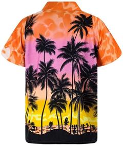 img 3 attached to Beach Blue 🏖️ Men's Clothing: Funky Hawaiian Shirt