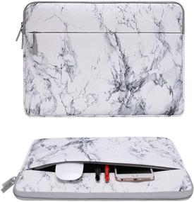 img 1 attached to MOSISO Laptop Sleeve: Stylish Marble Carrying Bag for MacBook Pro/Air 13 inch & 13-13.3 inch Notebook Computer