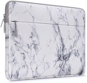 img 4 attached to MOSISO Laptop Sleeve: Stylish Marble Carrying Bag for MacBook Pro/Air 13 inch & 13-13.3 inch Notebook Computer