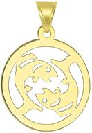 yellow dainty pisces cut out pendant logo