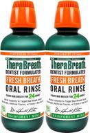 🌿✨ therabreath 24-hour oral rinse, dentist formulated, rainforest mint flavor, 16 ounce (pack of 2) logo