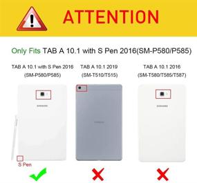 img 3 attached to 📱 Fintie Slim Case for Samsung Galaxy Tab A 10.1 with S Pen 2016 - Ultra Lightweight Protective Stand Cover with Auto Sleep/Wake - Composition