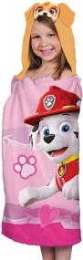 img 1 attached to 🐾 Paw Patrol Hooded Towel Girls – Skye, Chase and Marshall: A Fun Way to Stay Dry and Go on Caring Missions!