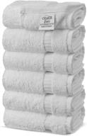 chakir turkish linens luxury hotel spa hand towels - 100% premium cotton, 16x30 inches, set of 6 in white - hc-wc-gry-st-2-parent logo