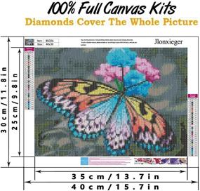 img 3 attached to Painting Butterfly Embroidery Rhinestone Gift15 7X11 8In