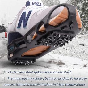 img 2 attached to ❄️ Ice Cleats Snow Traction Crampons for Men and Women - Anti-Slip Spikes for Walking on Snow and Ice, Winter Outdoor Gear for Hiking, Snow Boots, and Shoes