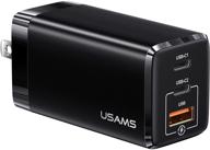 💻 usams foldable portable macbook charger: compact and convenient charging solution logo