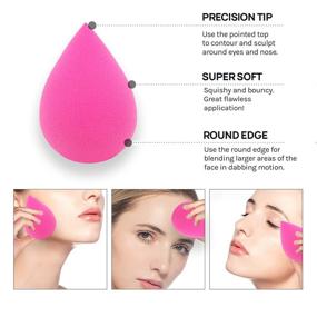 img 2 attached to 🧽 Ultimate 6-Piece Makeup Blender Sponge Set - Achieve Flawless Foundation Blending for Liquid, Cream, and Powder Makeup with Super Soft Latex Free Sponges