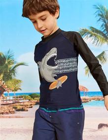 img 2 attached to 🩳 PHIBEE Sleeve Protection Swimwear Orange Boys' Clothing - Swim