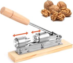 img 2 attached to 🌰 Anwenk Nutcracker: Heavy Duty Pecan/Walnut Cracker Tool with Wood Base & Handle