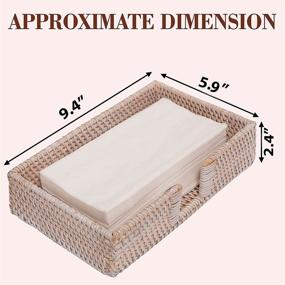 img 3 attached to 🏺 Rectangular Rattan Bathroom Storage Countertop