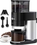 ☕ enzoo conical burr coffee grinder: 40 precise grind settings for espresso, drip coffee, french press and percolator coffee - easy cleaning, detachable design (black) logo