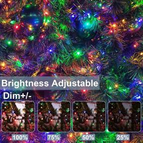 img 1 attached to 🎄 TURNMEON Multicolor Christmas String Lights - 66Ft 200 LED Decoration with Timer, Remote, 8 Modes | Battery Operated Green Wire | Waterproof for Home Indoor Outdoor Xmas Tree Yard Garden Patio