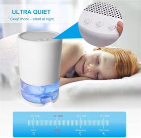 img 1 attached to 🌙 Ultra Quiet Sleep Mode & RGB LED Night Light Dehumidifier for Home up to 320 sq ft - Ideal for Rooms, Basements, Bedrooms, Bathrooms, Garages, Wardrobes, RVs, Caravans, Boats, and Storage