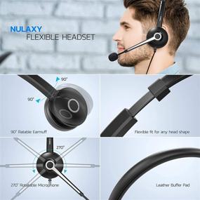 img 3 attached to Nulaxy Computer Headset with Microphone, Wired 3.5mm Jack Headphones for Business with 🎧 Noise Cancelling Mic, Inline Control, PC Headset for Skype, Webinar, Office, Classroom, and Home