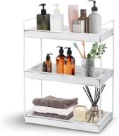 bathroom organizer countertop: 3 tier cosmetic & spice rack storage shelf - lds001 logo